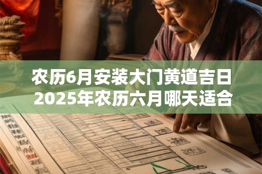 农历6月安装大门黄道吉日 2025年农历六月哪天适合安装大门