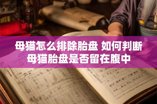 母猫怎么排除胎盘 如何判断母猫胎盘是否留在腹中