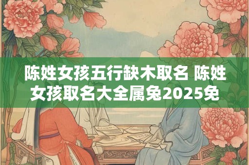 陈姓女孩五行缺木取名 陈姓女孩取名大全属兔2025免费