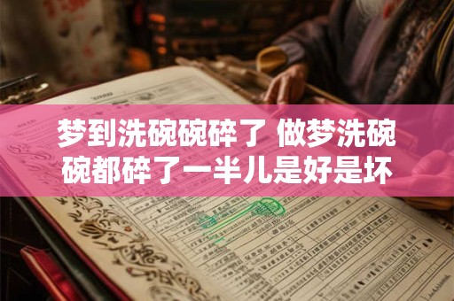 梦到洗碗碗碎了 做梦洗碗碗都碎了一半儿是好是坏 梦到洗碗碗碎了 做梦洗碗碗都碎了一半儿是好是坏