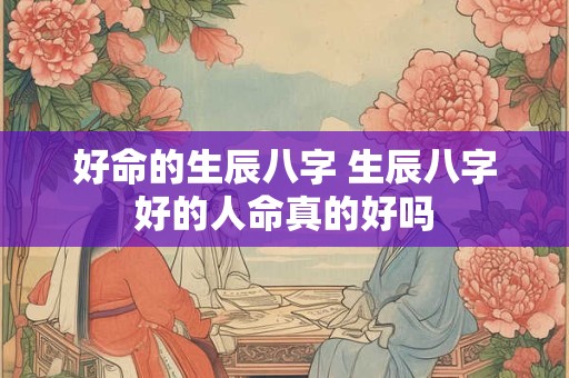 好命的生辰八字 生辰八字好的人命真的好吗