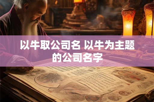 以牛取公司名 以牛为主题的公司名字