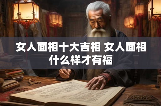 女人面相十大吉相 女人面相什么样才有福
