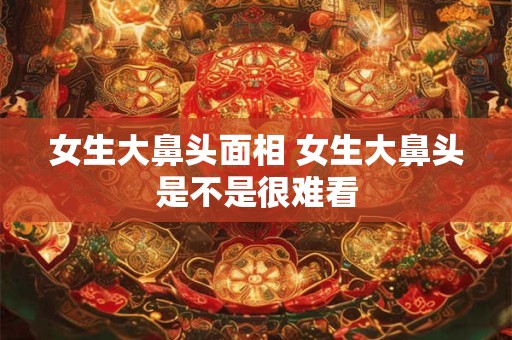 女生大鼻头面相 女生大鼻头是不是很难看