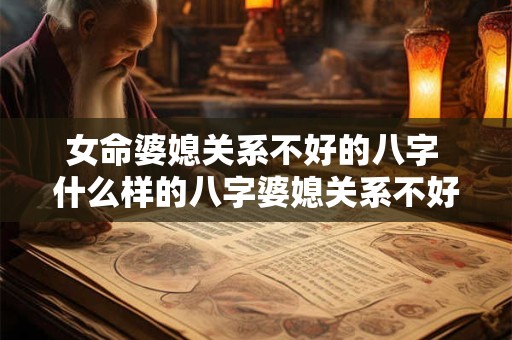 女命婆媳关系不好的八字 什么样的八字婆媳关系不好
