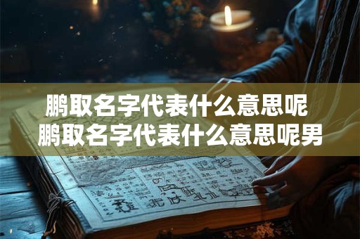 鹏取名字代表什么意思呢 鹏取名字代表什么意思呢男孩