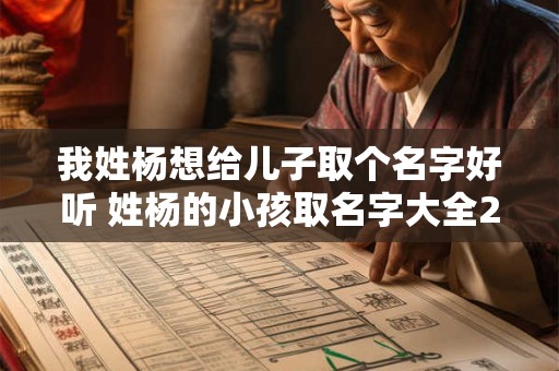 我姓杨想给儿子取个名字好听 姓杨的小孩取名字大全2025