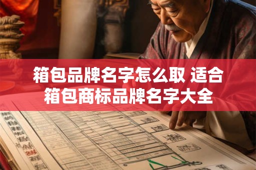 箱包品牌名字怎么取 适合箱包商标品牌名字大全