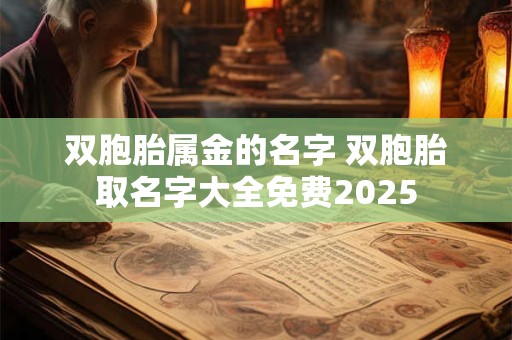 双胞胎属金的名字 双胞胎取名字大全免费2025