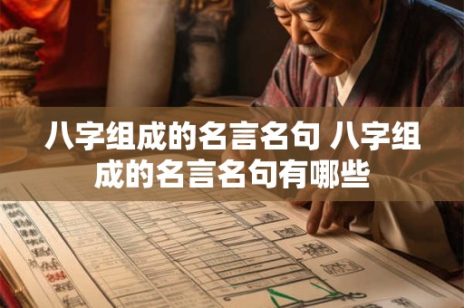 八字组成的名言名句 八字组成的名言名句有哪些