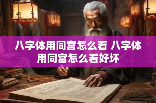 八字体用同宫怎么看 八字体用同宫怎么看好坏