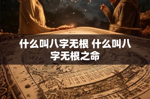 什么叫八字无根 什么叫八字无根之命