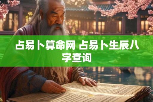 占易卜算命网 占易卜生辰八字查询
