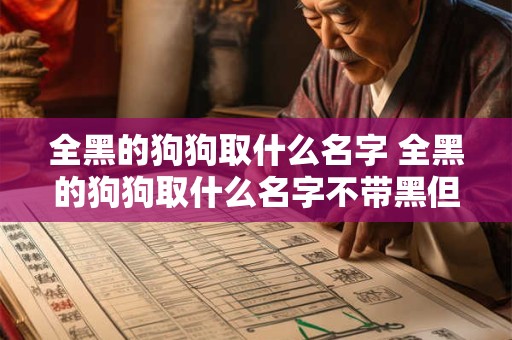 全黑的狗狗取什么名字 全黑的狗狗取什么名字不带黑但是知道是黑