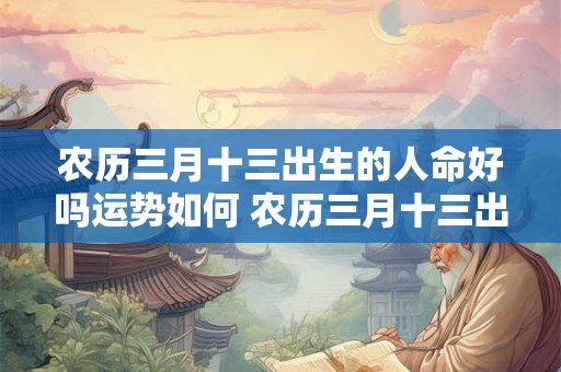 农历三月十三出生的人命好吗运势如何 农历三月十三出生的人命好吗运势如何