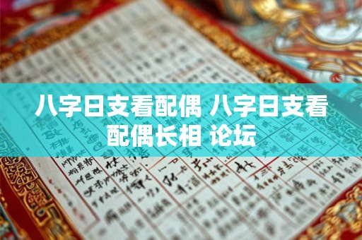 八字日支看配偶 八字日支看配偶长相 论坛