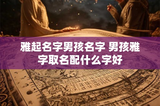 雅起名字男孩名字 男孩雅字取名配什么字好