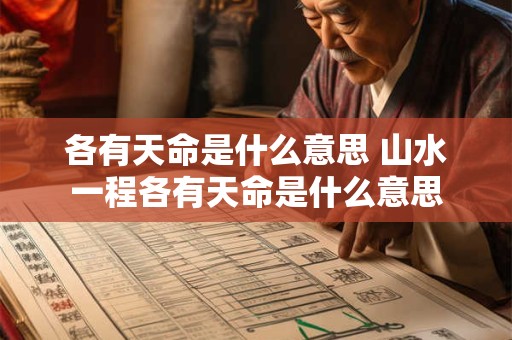 各有天命是什么意思 山水一程各有天命是什么意思