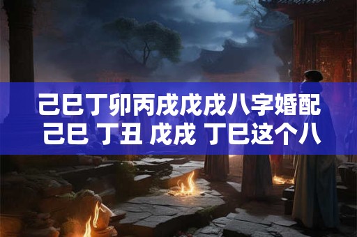 己巳丁卯丙戌戊戌八字婚配 己巳 丁丑 戊戌 丁巳这个八字怎么理解