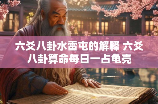 六爻八卦水雷屯的解释 六爻八卦算命每日一占龟壳