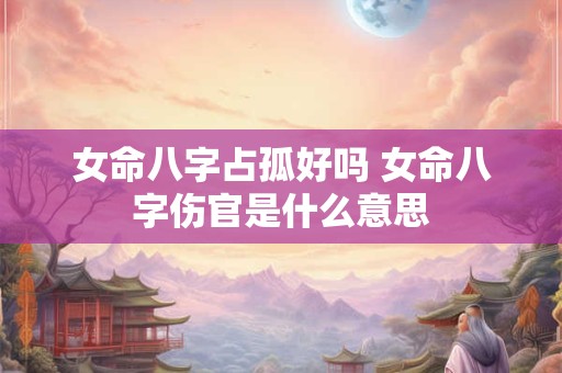 女命八字占孤好吗 女命八字伤官是什么意思 女命八字占孤好吗 女命八字伤官是什么意思