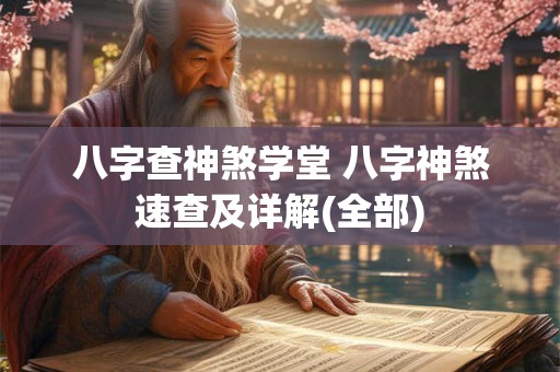 八字查神煞学堂 八字神煞速查及详解(全部)