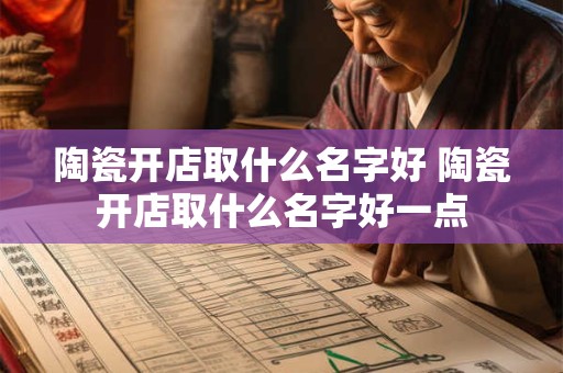 陶瓷开店取什么名字好 陶瓷开店取什么名字好一点