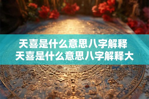 天喜是什么意思八字解释 天喜是什么意思八字解释大全