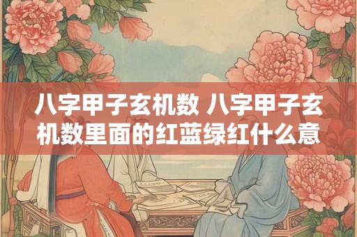 八字甲子玄机数 八字甲子玄机数里面的红蓝绿红什么意思啊 八字甲子玄机数 八字甲子玄机数里面的红蓝绿红什么意思啊