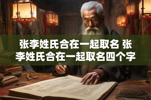张李姓氏合在一起取名 张李姓氏合在一起取名四个字