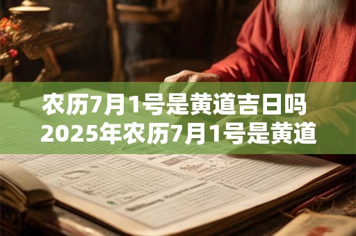 农历7月1号是黄道吉日吗 2025年农历7月1号是黄道吉日吗