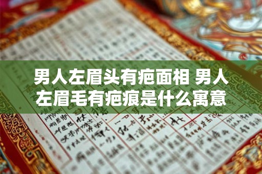 男人左眉头有疤面相 男人左眉毛有疤痕是什么寓意