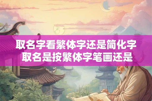 取名字看繁体字还是简化字 取名是按繁体字笔画还是康熙字典笔画