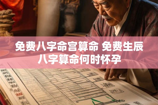 免费八字命宫算命 免费生辰八字算命何时怀孕