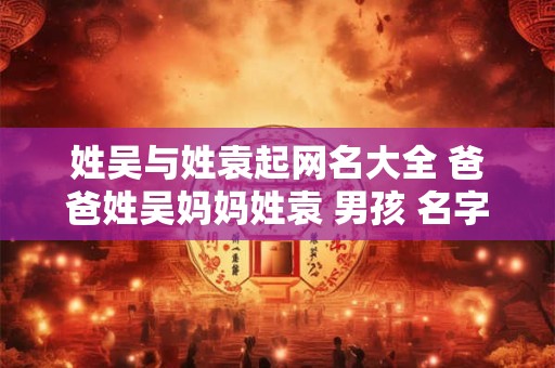 姓吴与姓袁起网名大全 爸爸姓吴妈妈姓袁 男孩 名字四个字