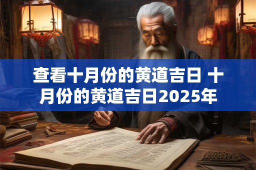 查看十月份的黄道吉日 十月份的黄道吉日2025年