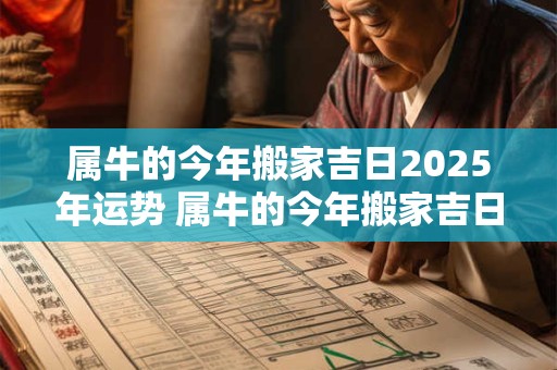 属牛的今年搬家吉日2026年运势 属牛的今年搬家吉日2026年运势怎么样 属牛的今年搬家吉日2026年运势 属牛的今年搬家吉日2026年运势怎么样