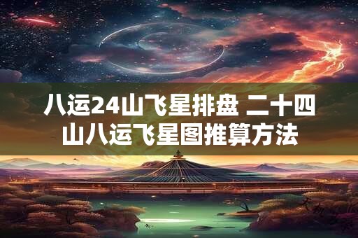 八运24山飞星排盘 二十四山八运飞星图推算方法