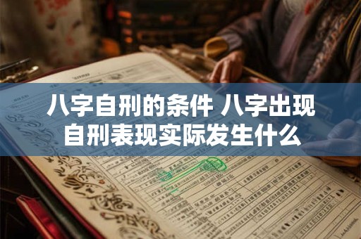 八字自刑的条件 八字出现自刑表现实际发生什么