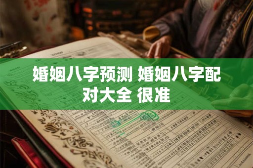 婚姻八字预测 婚姻八字配对大全 很准