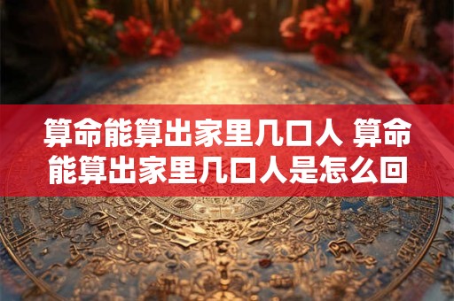 算命能算出家里几口人 算命能算出家里几口人是怎么回事