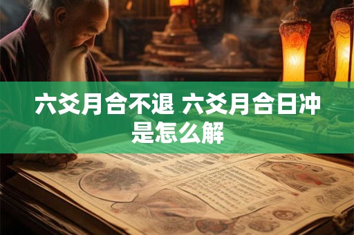 六爻月合不退 六爻月合日冲是怎么解
