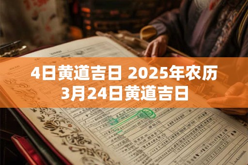 4日黄道吉日 2025年农历3月24日黄道吉日