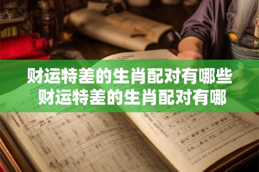 财运特差的生肖配对有哪些 财运特差的生肖配对有哪些属相