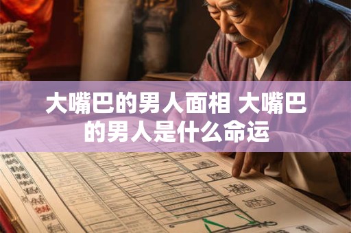大嘴巴的男人面相 大嘴巴的男人是什么命运