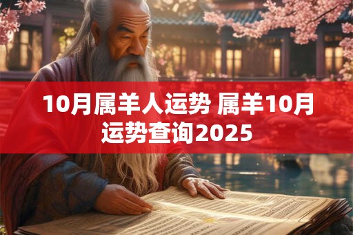 10月属羊人运势 属羊10月运势查询2026 10月属羊人运势 属羊10月运势查询2026