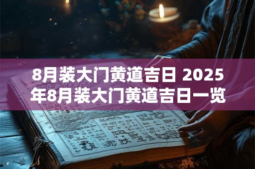 8月装大门黄道吉日 2025年8月装大门黄道吉日一览表
