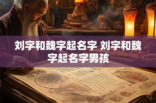 刘字和魏字起名字 刘字和魏字起名字男孩