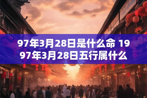 97年3月28日是什么命 1997年3月28日五行属什么