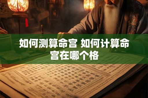 如何测算命宫 如何计算命宫在哪个格